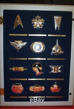 Star Trek Franklin Mint 1st & 2nd Series 24 Silver Insignia Badges (10995-96)