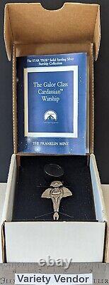 Star Trek Franklin Mint Sterling Silver Starship Galor Class Cardassian Warship