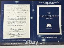 Star Trek Franklin Mint Sterling Silver Starship U. S. S. Enterprise NCC-1701-D