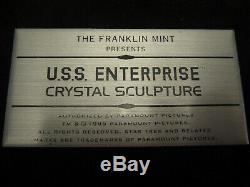 Star Trek Franklin Mint U. S. S. Enterprise In Crystal, Gold And Silver New