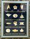 Star Trek Insignia Collection Gold & Silver Framed Cabinet Franklin Mint & Boxes