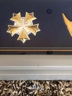 Star Trek Insignia Collection Gold & Silver Framed Cabinet Franklin Mint & Boxes