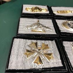 Star Trek Insignias Official Silver & Gold Set Franklin Mint. 925 SILVER 3-12