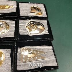 Star Trek Insignias Official Silver & Gold Set Franklin Mint. 925 SILVER 3-12
