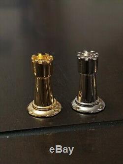 Star Trek TOS Franklin Mint Tridimensional 3D Chess Board Set Silver Gold Pieces