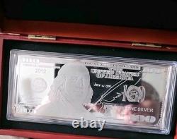 State Silver $100 bill. 999 Fine Silver The Washington Mint Ben Franklin one oz