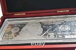 State Silver $100 bill. 999 Fine Silver The Washington Mint Ben Franklin one oz