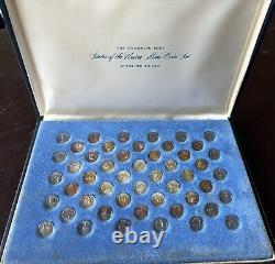 States Of The Union Sterling Silver Mini Coin Set 1969 First Edition 50 Coins