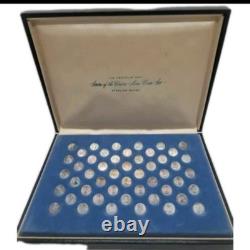 States Of The Union Sterling Silver Mini Coin Set 1969 First Edition 50 Coins
