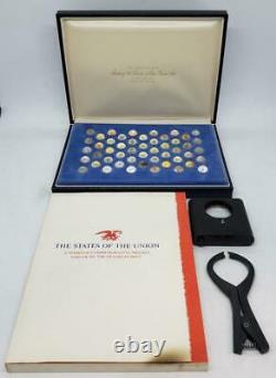 States Of The Union Sterling Silver Mini Coin Set 1969 First Edition 50 Coins Fr