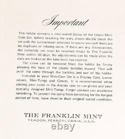 States of the Union Franklin Mint Silver Mini Coin Series & Book