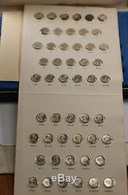 States of the Union Mini Coin Set Franklin Mint 50 Silver UNC Pieces with COA