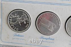 States the Union Series Group 1 Sterling Silver Proofs 5 Coins set Franklin Mint