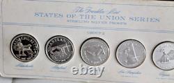 States the Union Series Group 2 Sterling Silver Proofs 5 Coins set Franklin Mint