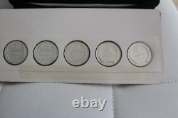 States the Union Series Group 2 Sterling Silver Proofs 5 Coins set Franklin Mint