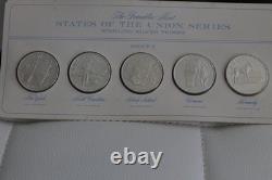 States the Union Series Group 2 Sterling Silver Proofs 5 Coins set Franklin Mint