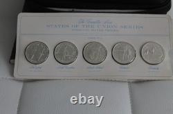 States the Union Series Group 2 Sterling Silver Proofs 5 Coins set Franklin Mint