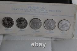 States the Union Series Group 2 Sterling Silver Proofs 5 Coins set Franklin Mint