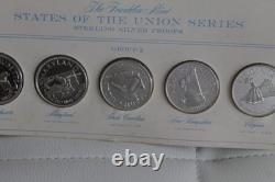 States the Union Series Group 2 Sterling Silver Proofs 5 Coins set Franklin Mint