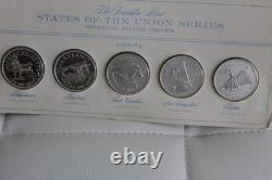 States the Union Series Group 2 Sterling Silver Proofs 5 Coins set Franklin Mint