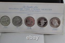 States the Union Series Group 2 Sterling Silver Proofs 5 Coins set Franklin Mint
