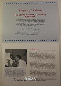 Statue of Liberty Centennial Collection Gasparro Proof Silver Medal Set