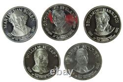 Sterling Silver 8 President Lot 925 268 Grams 8.6 Troy oz Round/Art Bars