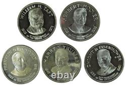 Sterling Silver 8 President Lot 925 268 Grams 8.6 Troy oz Round/Art Bars