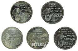 Sterling Silver 8 President Lot 925 268 Grams 8.6 Troy oz Round/Art Bars