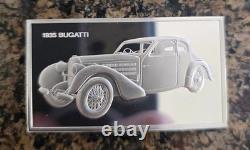 Sterling Silver Bar Franklin Mint 1000grains (2.34oz) Bugatti Car 1935