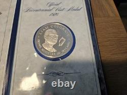 Sterling Silver Bicentennial Visit Medal Liam-Cosgrave of Ireland Franklin Mint