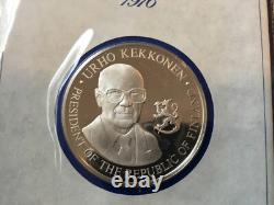 Sterling Silver Bicentennial Visit Medal U. Kekkonen of Finland Franklin Mint 76