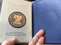 Sterling Silver Bicentennial Visit Medal U. Kekkonen of Finland Franklin Mint 76