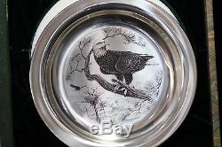 Sterling Silver Bird Plate American Bald Eagle By Richard Younger/franklin Mint