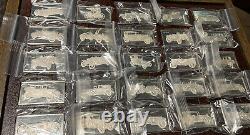 Sterling Silver Centennial Car Ingot Collection Set Minted By The Franklin Mint