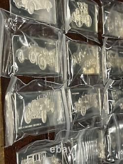 Sterling Silver Centennial Car Ingot Collection Set Minted By The Franklin Mint