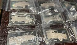 Sterling Silver Centennial Car Ingot Collection Set Minted By The Franklin Mint