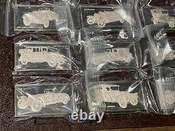 Sterling Silver Centennial Car Ingot Collection Set Minted By The Franklin Mint