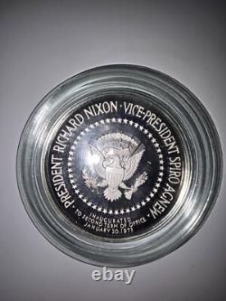Sterling Silver FRANKLIN MINT 1973 Presidential Inaugural Medal 6.35ozt