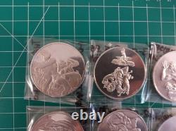 Sterling Silver Franklin Mint Medal Lot of 10 Genius of Michelangelo BBB