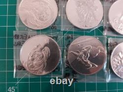 Sterling Silver Franklin Mint Medal Lot of 10 Genius of Michelangelo BBB