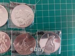 Sterling Silver Franklin Mint Medal Lot of 10 Genius of Michelangelo BBB