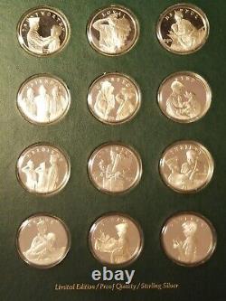 Sterling Silver Franklin Mint Norman Rockwell's Spirit of Scouting 12-coin set
