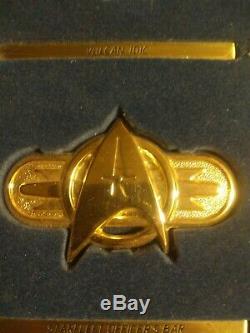 Sterling Silver & Gold STAR TREK INSIGNIA COLLECTION Franklin Mint 1992