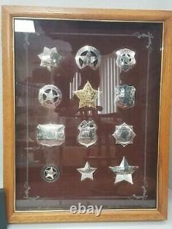 Sterling Silver Official Badges Of Great Western Lawmen (franklin Mint) Ref#3232