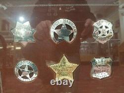 Sterling Silver Official Badges Of Great Western Lawmen (franklin Mint) Ref#3232