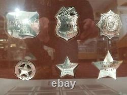 Sterling Silver Official Badges Of Great Western Lawmen (franklin Mint) Ref#3232