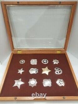 Sterling Silver Official Badges Of Great Western Lawmen (franklin Mint) Ref#3232