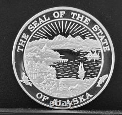 Sterling Silver Proof Coin 1 Oz Art Medallion The Seal of The State of Alaska Sterling Silver Proof Coin 1 Oz Art Medallion The Seal of The State of Alaska