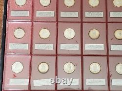 Sterling Silver Proof Presidential Coin Medals with case Franklin Mint- 35 Coins